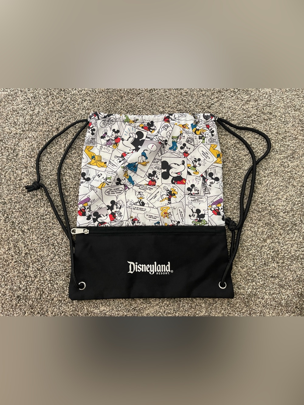 Disneyland Resort Mickey Mouse Drawstring Cinch Bag Backpack